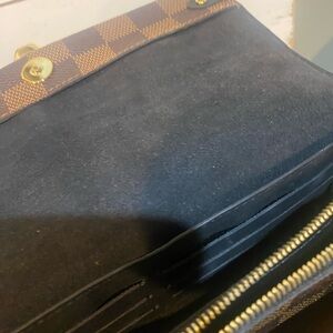 Louis Vuitton Black and Brown Checkered Crossbody Bag